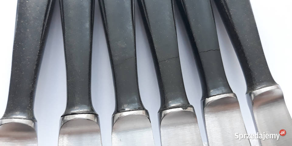 Noże obiadowe KANT BAKELIT sztućce PRL Dąbrowa Górnicza sprzedam