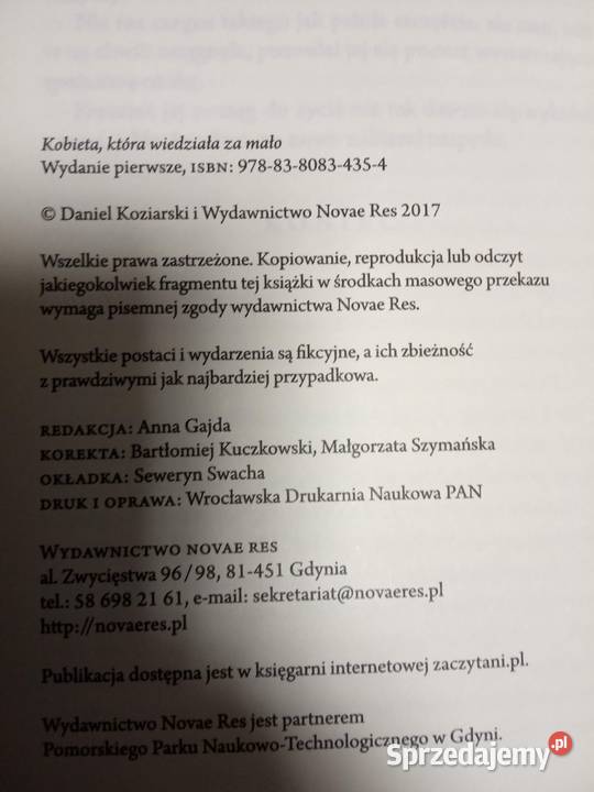 Kobieta która wiedziała mało kolekcje unikaty Warszawa sprzedam