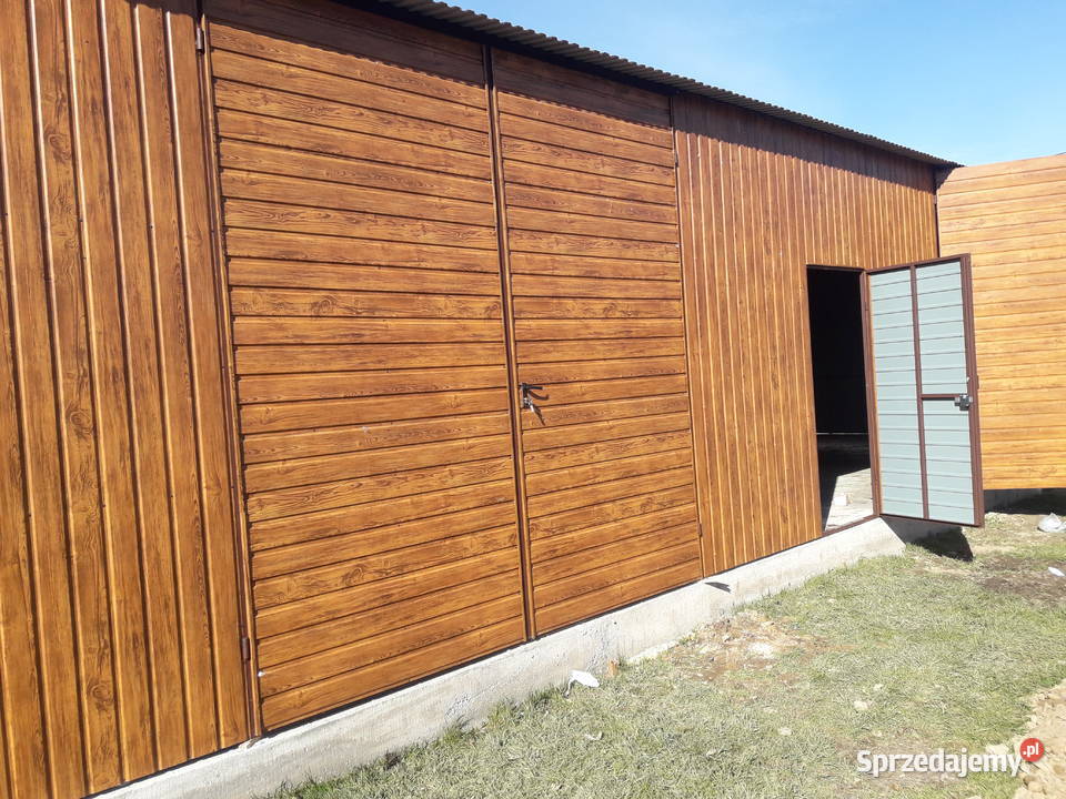 GARAŻ BLASZANY Złoty Dąb Garaże Blaszane Magazyn 80m2