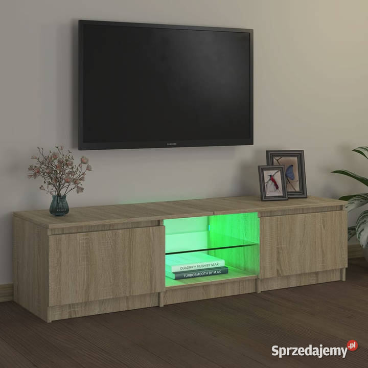 Szafka pod TV z LED dąb sonoma 140 x 40 x 355 Warszawa