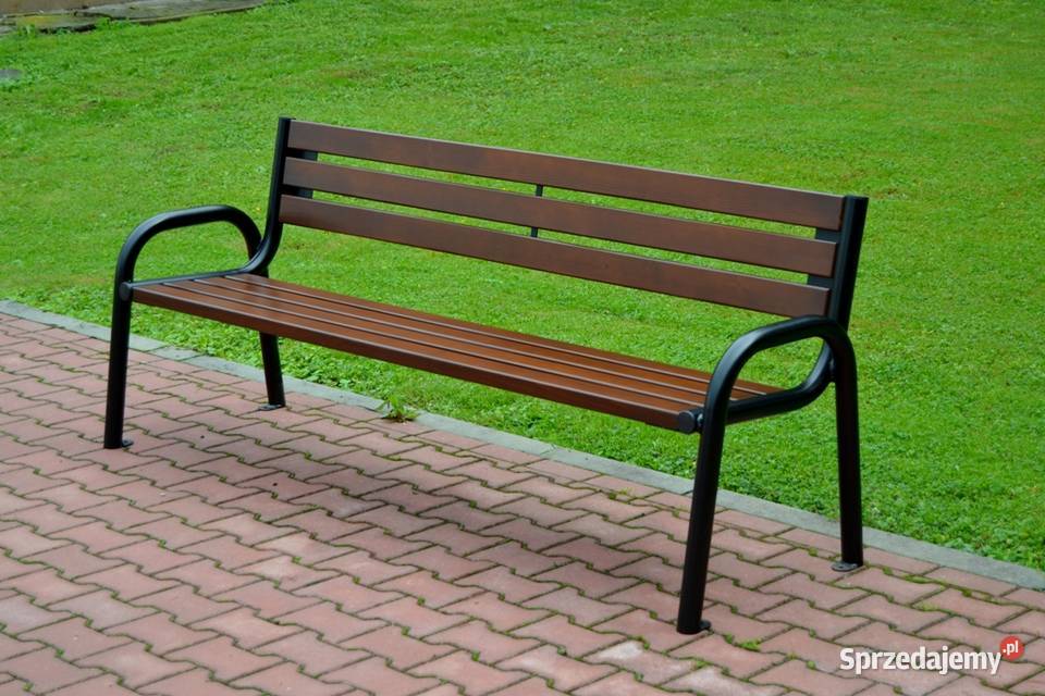 Ławka parkowa z oparciem miejska ogrodowa FADO metal Ławy i ławki Kraków