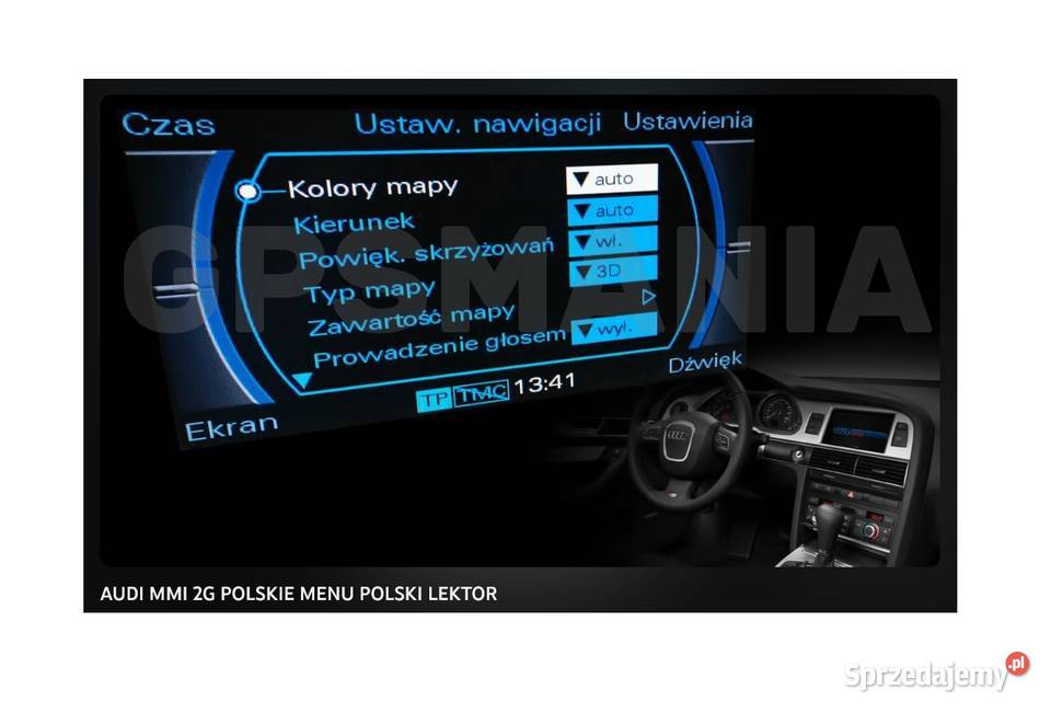 Polskie menu nawigacji Audi MMI 2G A4 A5 A6 A8 Łódź