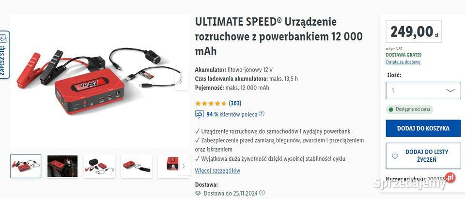 ULTIMATE SPEED Urządzenie rozruchowe z Łódź