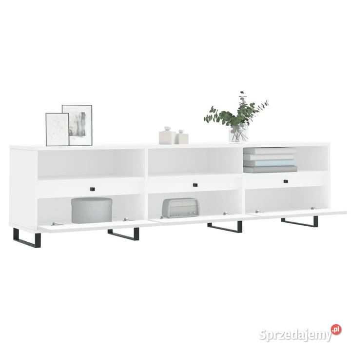 Szafka pod TV biała 150x30x445 materiał Warszawa