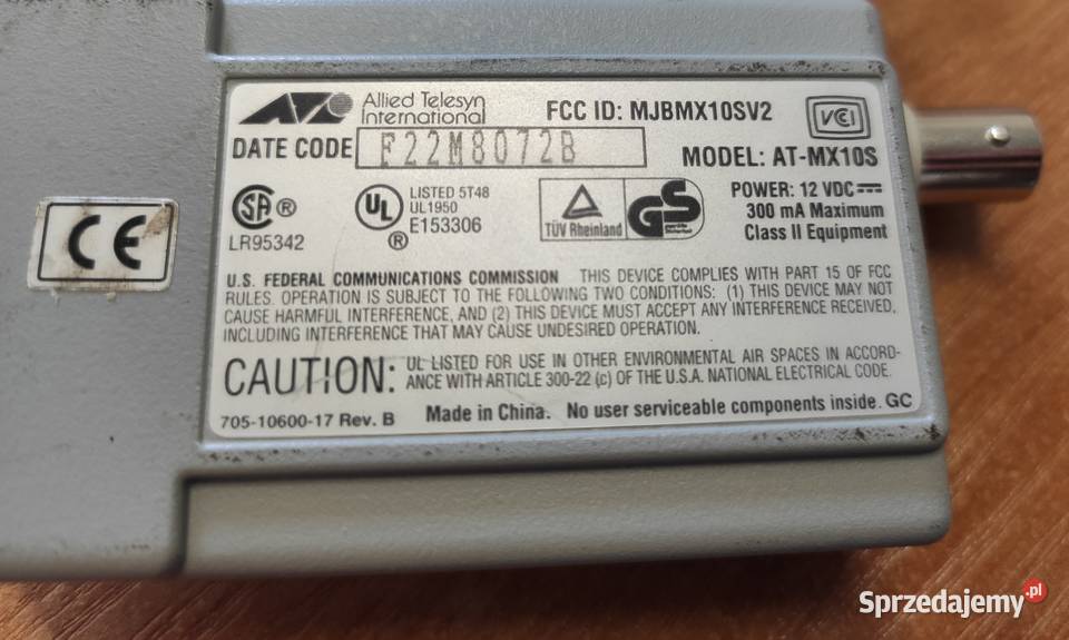Konwerter CentreCOM MX10S IEEE 8023 MJBMX10SV2 Golina