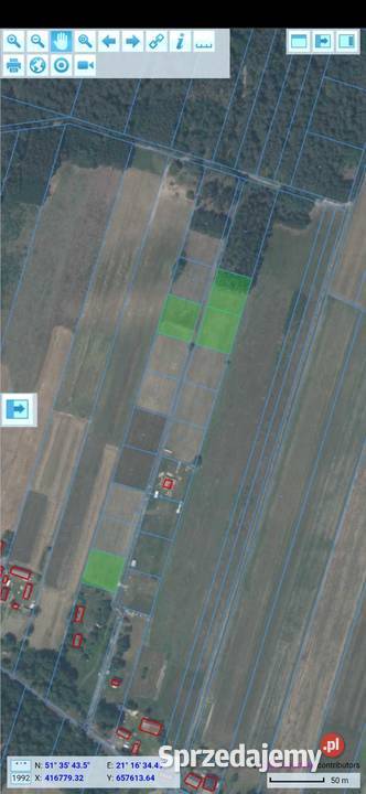 Działka bud Bobrowniki 1076M2 1208M2 WZ dookoła