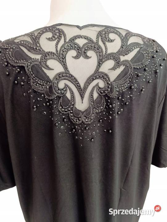 Luksusowa bluzka damska Cekiny koronki kamienie Bluzki i koszule Wieluń