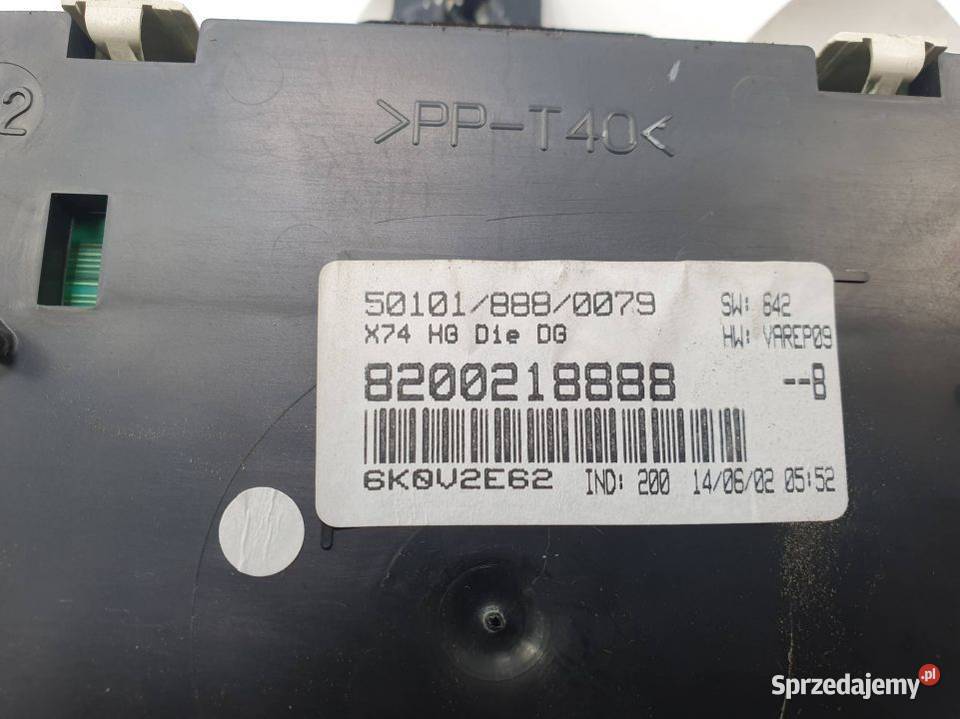 LICZNIK ZEGAR RENAULT LAGUNA II 8200218888 Lipno