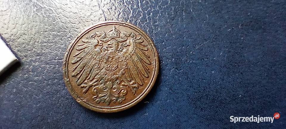 Stare monety 1 fenig 1913 G Niemcy Lesko