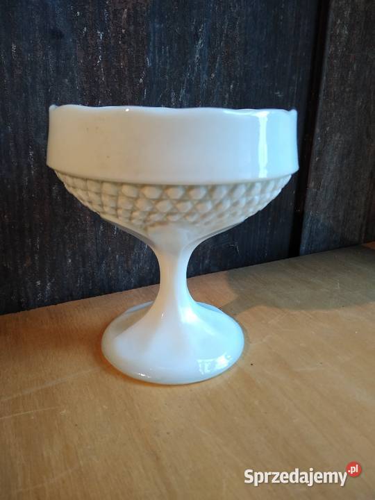 Biała cukiernica porcelana Ząbkowice PRL