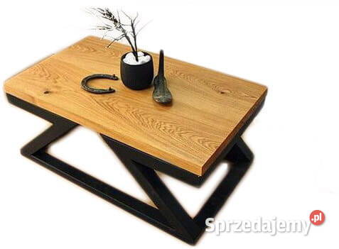 Ława Dębowa Loft MIXTRA 100x50x50 Zielona Góra