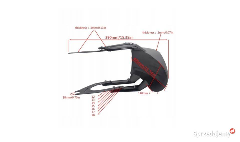 Tylny błotnik do motocykla regulowany Sosnowiec