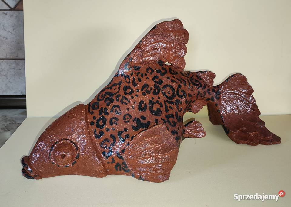 Ryba ceramiczna rzeźba 65x31x30 Praca dyplomowa Tarnów