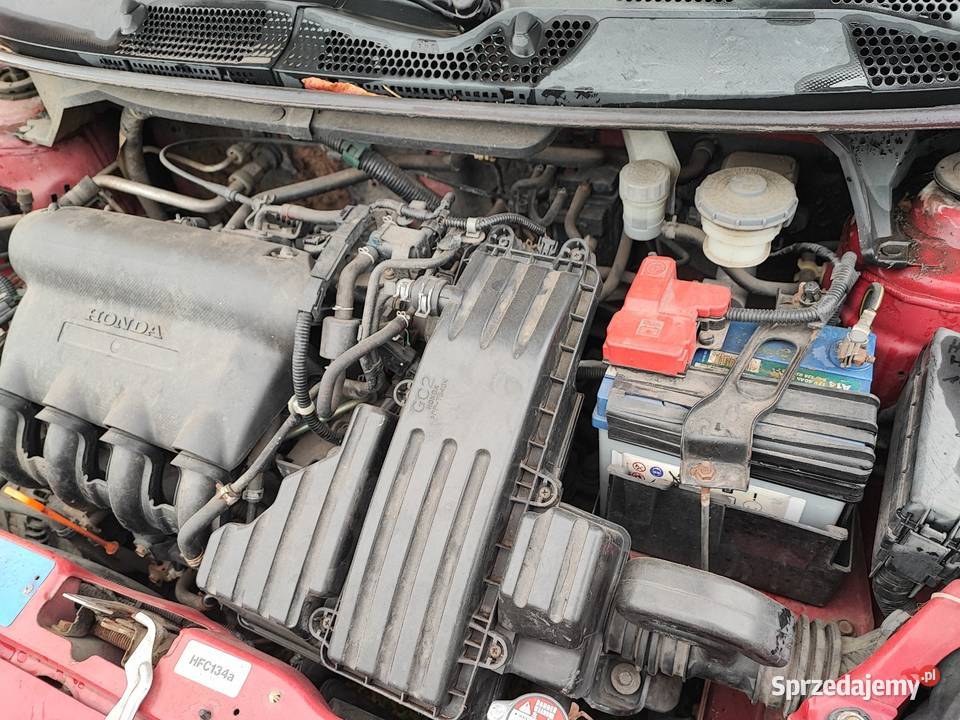 Honda Jazz 14 czerwona na części osobowe wielkopolskie Sośnie