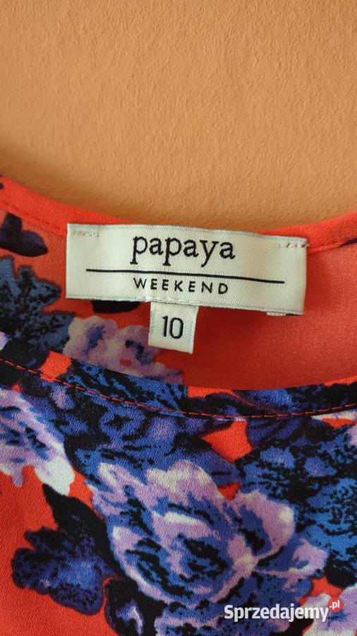 Top na ramiączkach w róże M Papaya Topy i koszulki Olkusz sprzedam