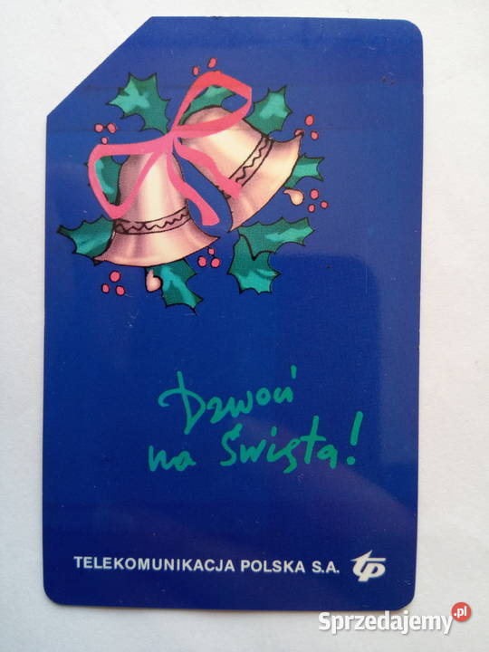 Karta telefoniczna przedstawiająca życzenia Boż Pocztówki i karty telefoniczne śląskie Dąbrowa Górnicza