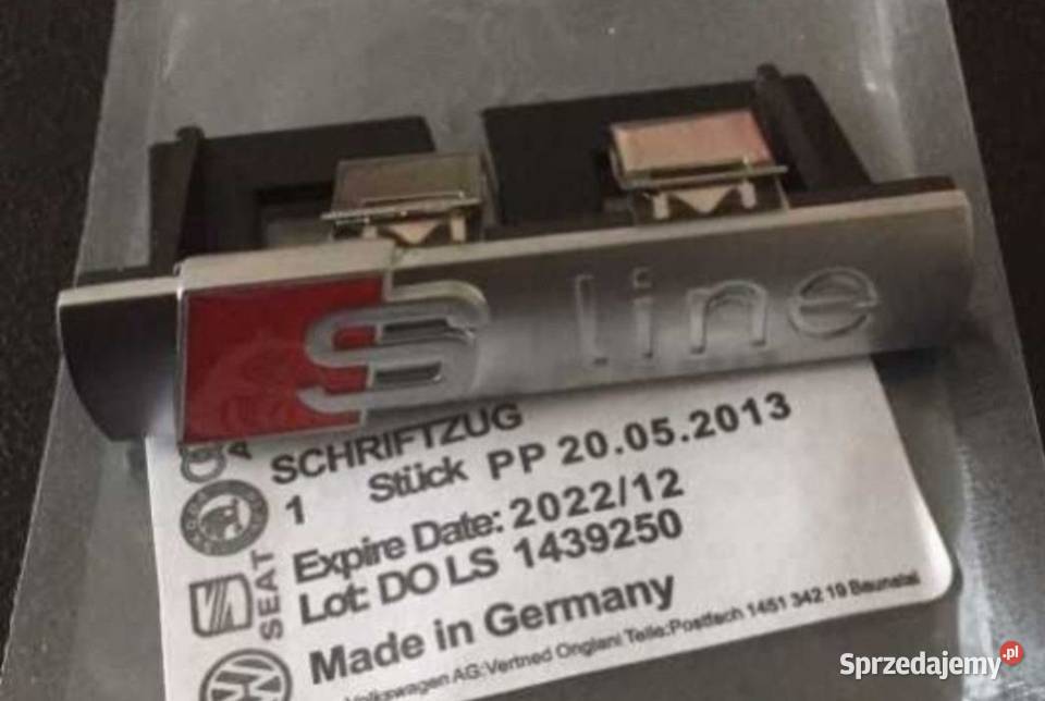 NOWY znaczek SLINE S Line emblemat logo srebrne Zamość