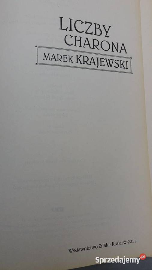 Liczby Charona Krajewski książki antykwariat Warszawa sprzedam