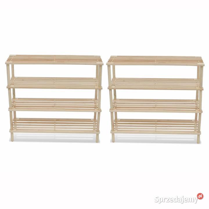 vidaXL Regały na buty z 4 półkami 2 lite drewno mazowieckie Warszawa