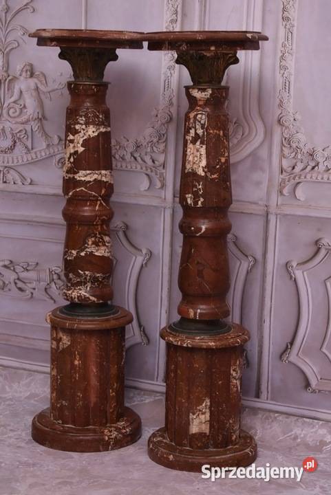 Piękne Kolumny Postumenty Granitowe Bordowe małopolskie Kraków