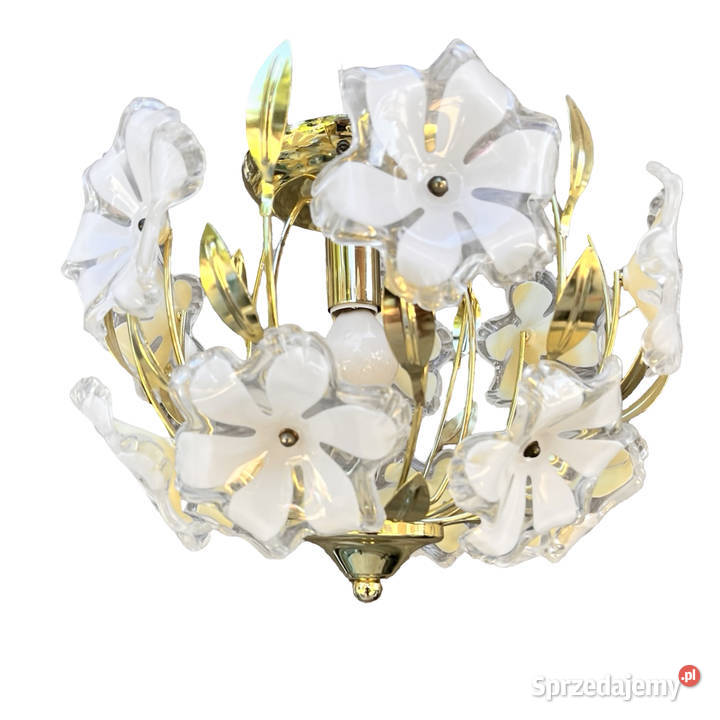 Lampa sufitowa z kwiatami Hollywood Regency Warszawa