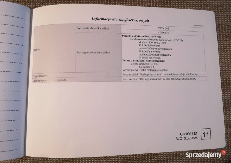 Instrukcja obsługi samochodu Mitsubishi Lancer Katowice sprzedam