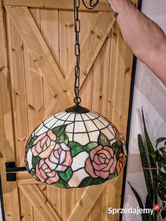 Tiffany lampa wisząca witrażowa kwiaty Lampy wiszące Zaręba sprzedam