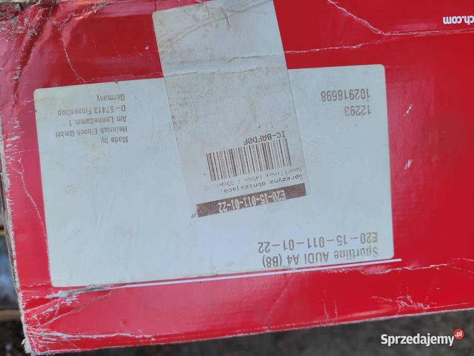 Sprężyny eybach audi a4 b8 Sprężyny zawieszenia lubelskie Tomaszów sprzedam