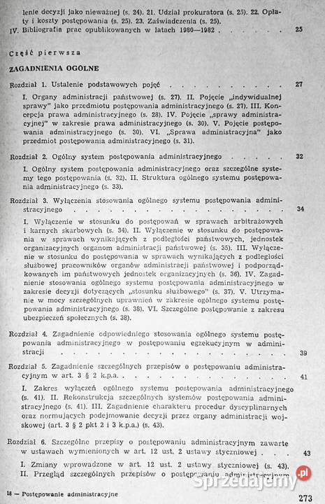 Postępowanie administracyjne Zarys wykładu