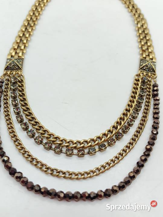 Naszyjnik kolia kolor starego złota Zamość