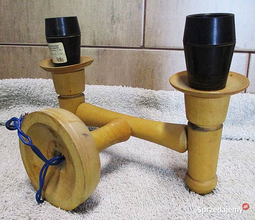 Kinkiet Drewniany Podwójny PRL Pozostałe mazowieckie Nieporęt