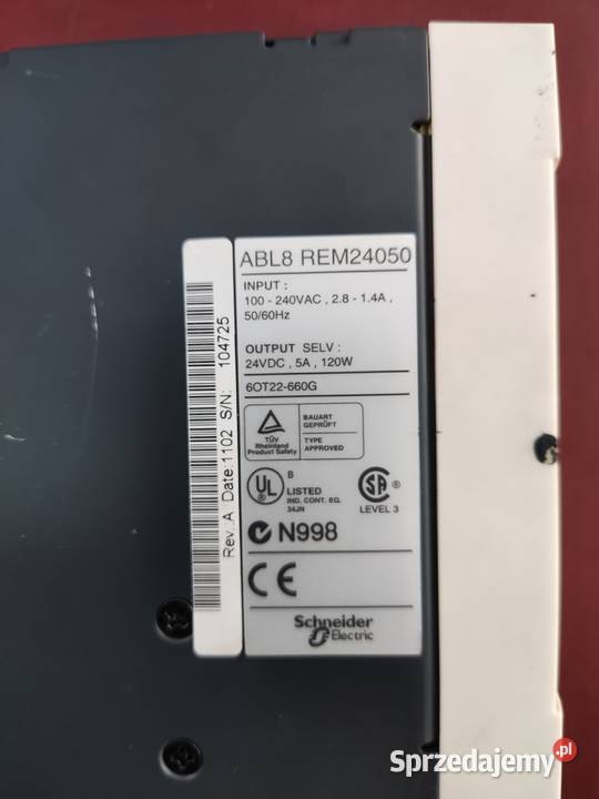Zasilacz SCHNEIDER ABL8REM24050 24VDC 5A 120W Libusza