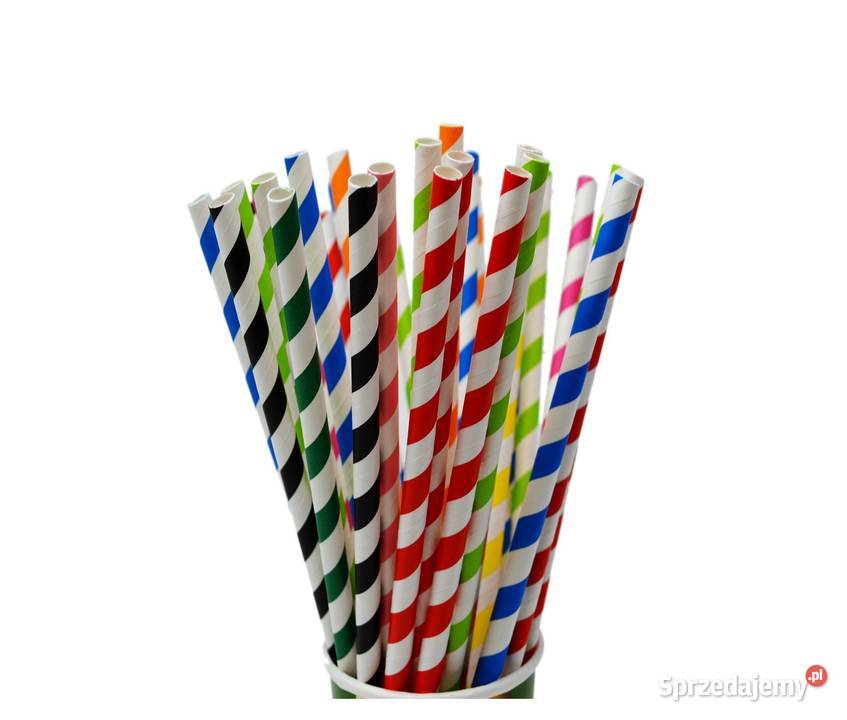 Słomki papierowe proste 21 8mm mix kolorów 250 Gastronomia świętokrzyskie Sandomierz