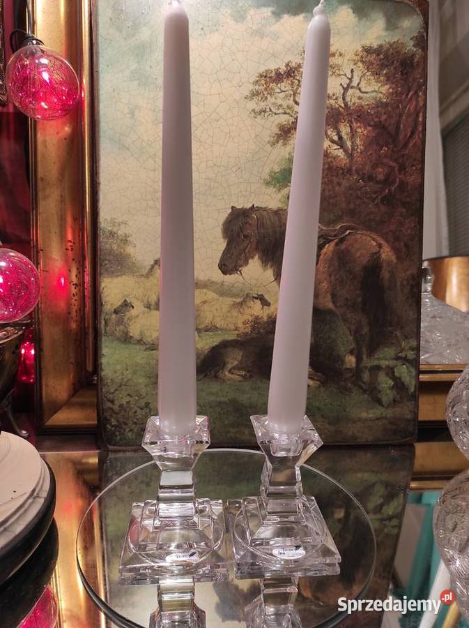 ZESTAW KRYSZTAŁOWYCH ŚWIECZNIKÓW STOŁOWYCH Pabianice