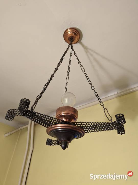 Lampa wisząca Żyrandol ręcznie robiony barwa Łódź