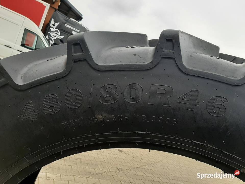 2x Opona używana rolnicza 48080R46 184R46 Zaścianki