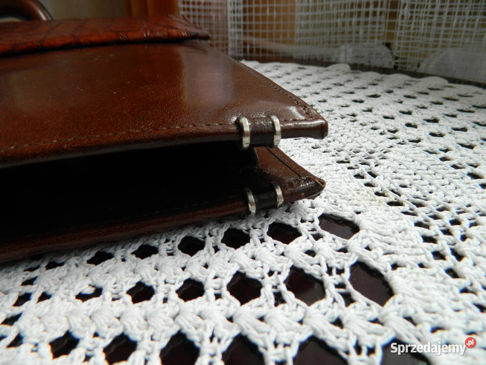 Skórzana damska teczka aktówka na dokumenty Torby i torebki Wałbrzych