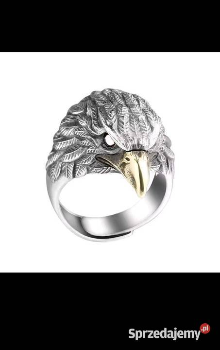 Luksusowy pierścionek z srebra z wizerunkiem Warszawa