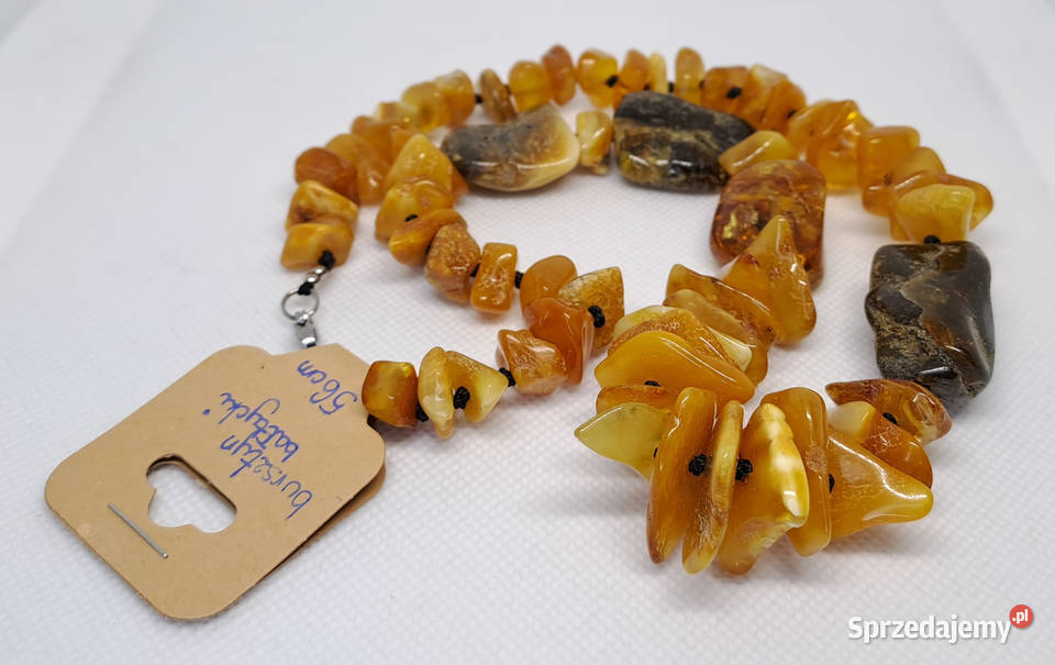 Korale z bursztynu bursztyn bałtycki mleczne z Warszawa