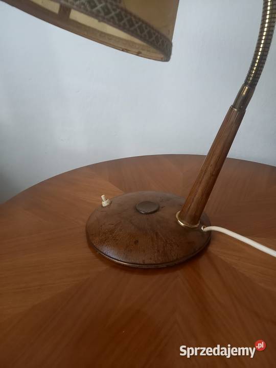 Lampka z abażurem lata 60 ub wieku Skierniewice