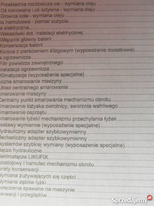 INSTRUKCJA OBSŁUGI DTR LIEBHERR A 314 i inne Rok wydania 2008 Pozostałe zachodniopomorskie Szczecin