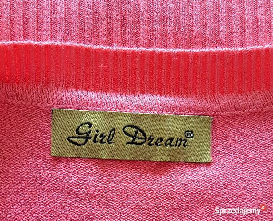 Damski bawełniany sweter czerwony z długim Rozpinane  Swetry i golfy