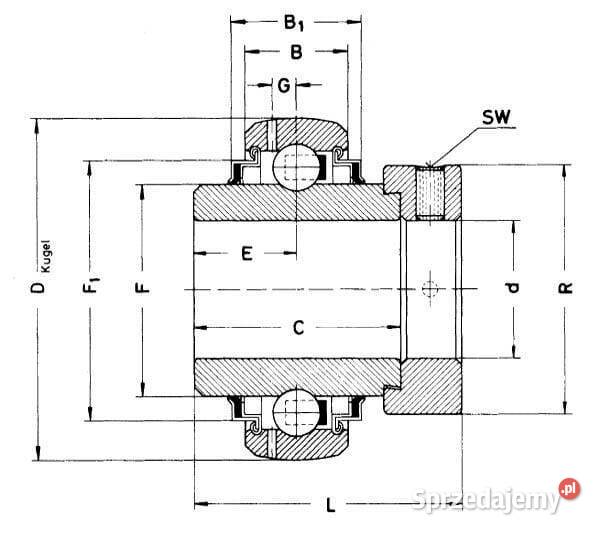 Wkład łożyska 35x72x511 SKF XGGE35KTTB Do maszyn uprawowych Kamionna