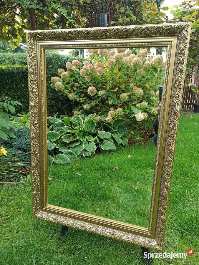 Stylowe lustro w złocone ramie Budzyń sprzedam