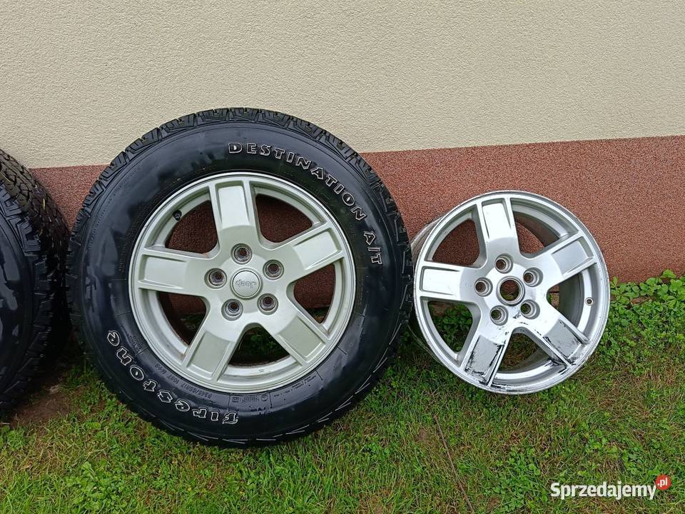 5 x alufelgi 17 Jeep 5x127 z oponami AT Samochodowe Domaradz