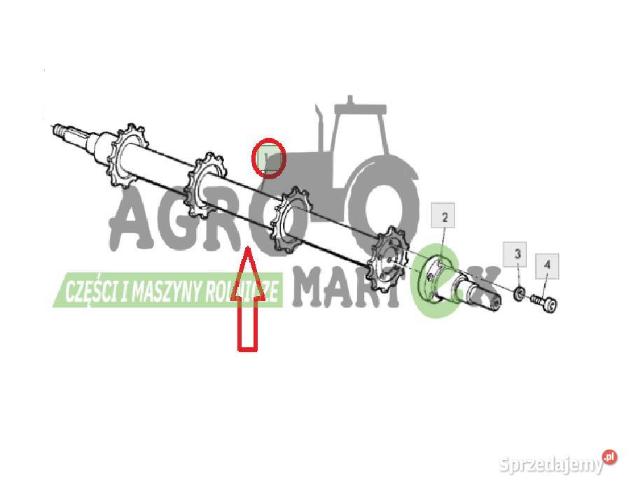 AZ49361 WAŁ GÓRNY PRZENOŚNIKA POCHYŁEGO JD