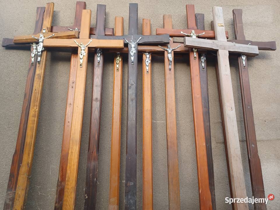 Krzyż drewniany nagrobny na cmentarz krzyże Ostrów Wielkopolski
