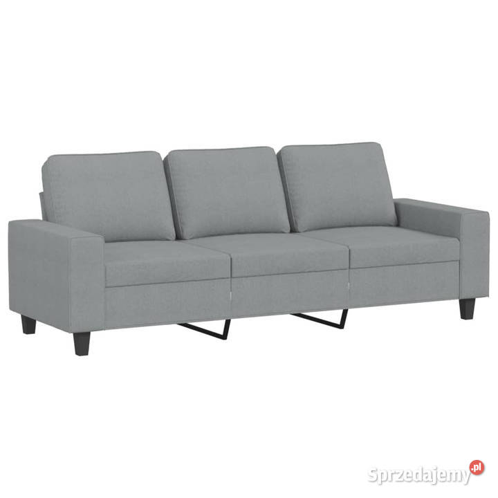 Sofa 3osobowa jasnoszara 180 tapicerowana
