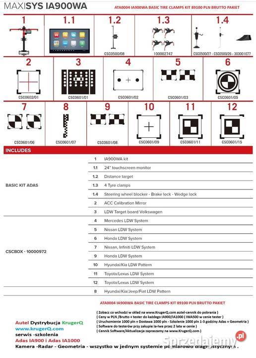 IA1000WA FULL KIT PLUS LCD MAXISYS AUTEL śląskie Bielsko-Biała sprzedam