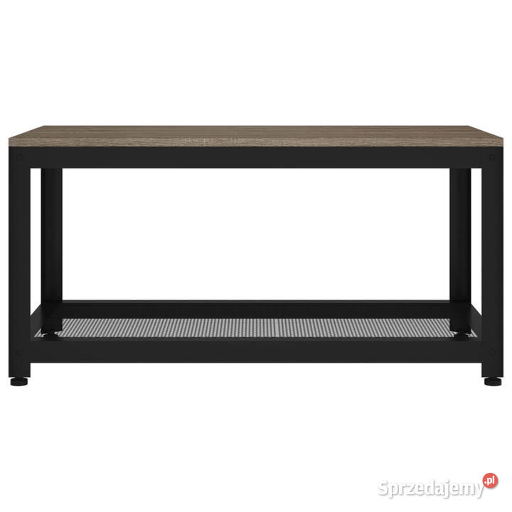 Stolik kawowy szaroczarny 90x45x45 MDF i żelazo Stoły Warszawa